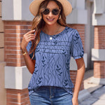 Zeagoo Womens Short Sleeve Tops Floral Boho Shirts