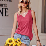 Zeagoo Women's Tank Top Sleeveless Tops V-Neck Blouse (DE Only)