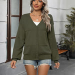 Nadorine Cardigan Long Sleeve Crochet Shrug Soft Knit Sweater