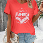 Nadorine Flag Shirts Short Sleeve Patriotic Shirt 4th of July Tee