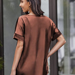 Satin Silk Blouse Tops - Nadorine (Us Only)