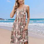Nadorine Casual Dress Sleeveless Midi Swing Tank Sundress