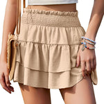 Nadorine Women's Shorts Summer Casual Ruffle Short Trousers (DE Only)