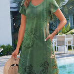 Zeagoo Womens Summer A-Line Flowy Dress with Pockets