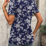 Nadorine Short Sleeve Shirts Dressy Tops with Pleats