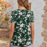 Zeagoo Women's Tunic Tops Short Sleeve Floral Boho Casual T Shirts