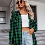 Long/Roll Up Sleeve Cotton Plaid Shirts - Nadorine (Us Only)