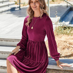 Nadorine Women's Long Sleeve Elegant Velvet Dress (DE Only)