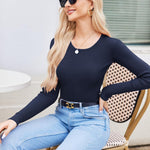 Nadorine Women's Long Sleeve Knitted Shirt (DE Only)