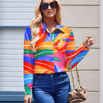 Zeagoo Womens Button Down Shirt Long Sleeve Blouse Business Work Tops Dressy Casual Floral Printed Outfits with Pocket