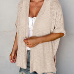 Nadorine 3/4 Sleeve Cardigans Open Front Beach Coverup