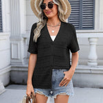 Nadorine Short Sleeve Crochet Cardigan Button up Bolero Shrug Sweater