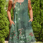 Nadorine Casual Boho Sleeveless Sundresses with Pockets
