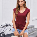Nadorine Tank Top Women's Elegant Pleated Tops (DE Only)