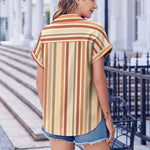 Nadorine Short Sleeve Summer Tops Casual Button Down Shirts