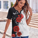 Zeagoo Womens Casual Short Sleeve V Neck Shirts