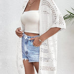 Nadorine Short Sleeve Boho Oversized Knitted Cardigan