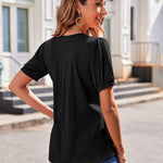 Nadorine Blouse Women's V-Neck Casual T-Shirt (DE Only)