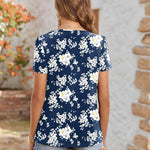 Zeagoo Women's Tunic Tops Short Sleeve Floral Boho Casual T Shirts