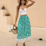 Nadorine Women's Boho Floral Skirt