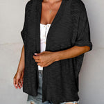Nadorine 3/4 Sleeve Cardigans Open Front Beach Coverup