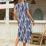 Nadorine Maxi Dress with Pockets Short Sleeve Sundress