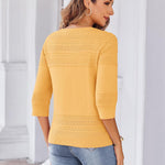 Nadorine 3/4 Sleeve Cropped Cardigan Crochet Shrug