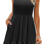 Nadorine Summer Dress Knee-Length Round Neck Floral Dress (DE Only)