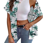 Nadorine Short Sleeve Casual Roll-Up Cuffed Tops