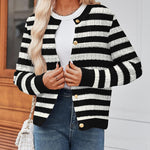 Nadorine Women's Knit Cardigan Long Sleeve Open Front Cropped Jackets