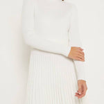 Pleated Knitted Mini Dress