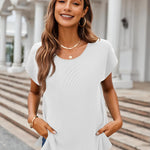 Nadorine Short Sleeve Sweater Knit Going Out Sweater Tops
