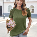 Zeagoo Womens Lace Short Sleeve Shirts Summer Tops