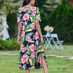 Nadorine Women Floral Summer Dress Casual Beach Dress