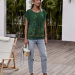 Nadorine Women's Blouse Batwing Blouse Shirts (DE Only)