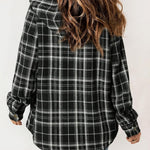 Zeagoo Womens Plaid Shacket Jacket Long Sleeve Fleece Hooded Jackets