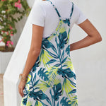 Nadorine Casual Beach Dress Adjustable Strap Floral Boho Sundress