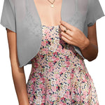 Nadorine Bolero Chiffon Festive Short Sleeve Bolero Jacket (DE Only)
