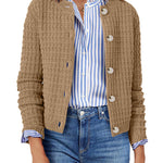 Nadorine Women's Comfy Button Down Knit Cardigan (US Only)