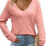 Zeagoo Womens Sweaters Long Sleeve Shirts Off Shoulder Crochet