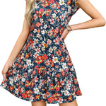 Nadorine Women's Dress Round Neck Knee-Length Casual Dress (DE Only)