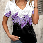 Nadorine Short Sleeve Shirts Dressy Tops with Pleats