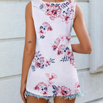 Nadorine Women V Neck Lace Tank Tops