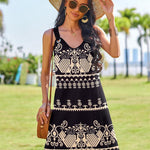 Nadorine Casual Beach Boho Dress Sleeveless Crewneck Tank Dress