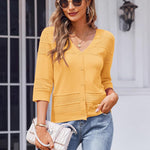 Nadorine 3/4 Sleeve Cropped Cardigan Crochet Shrug