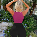 Nadorine Square Neck Ribbed Tank Tops