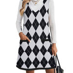 Trendy V-neck Sweater Knit Vest Dress (US Only)