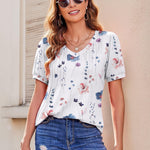 Nadorine Blouse Women's V-Neck Casual T-Shirt (DE Only)