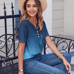 Nadorine Casual Short Sleeve V Neck Shirts Business Dressy Tunic Blouses