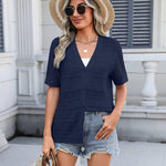 Nadorine Short Sleeve Crochet Cardigan Button up Bolero Shrug Sweater